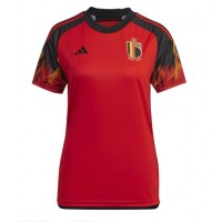 Camisa de Futebol Bélgica Equipamento Principal Mulheres Mundo 2022 Manga Curta